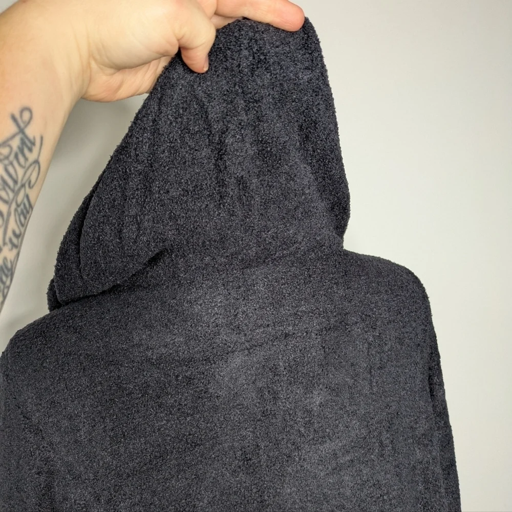 Barefoot Dreams Cozy Chic Lite Black Hoodie Cardigan Sweater Robe M - Picture 5 of 9